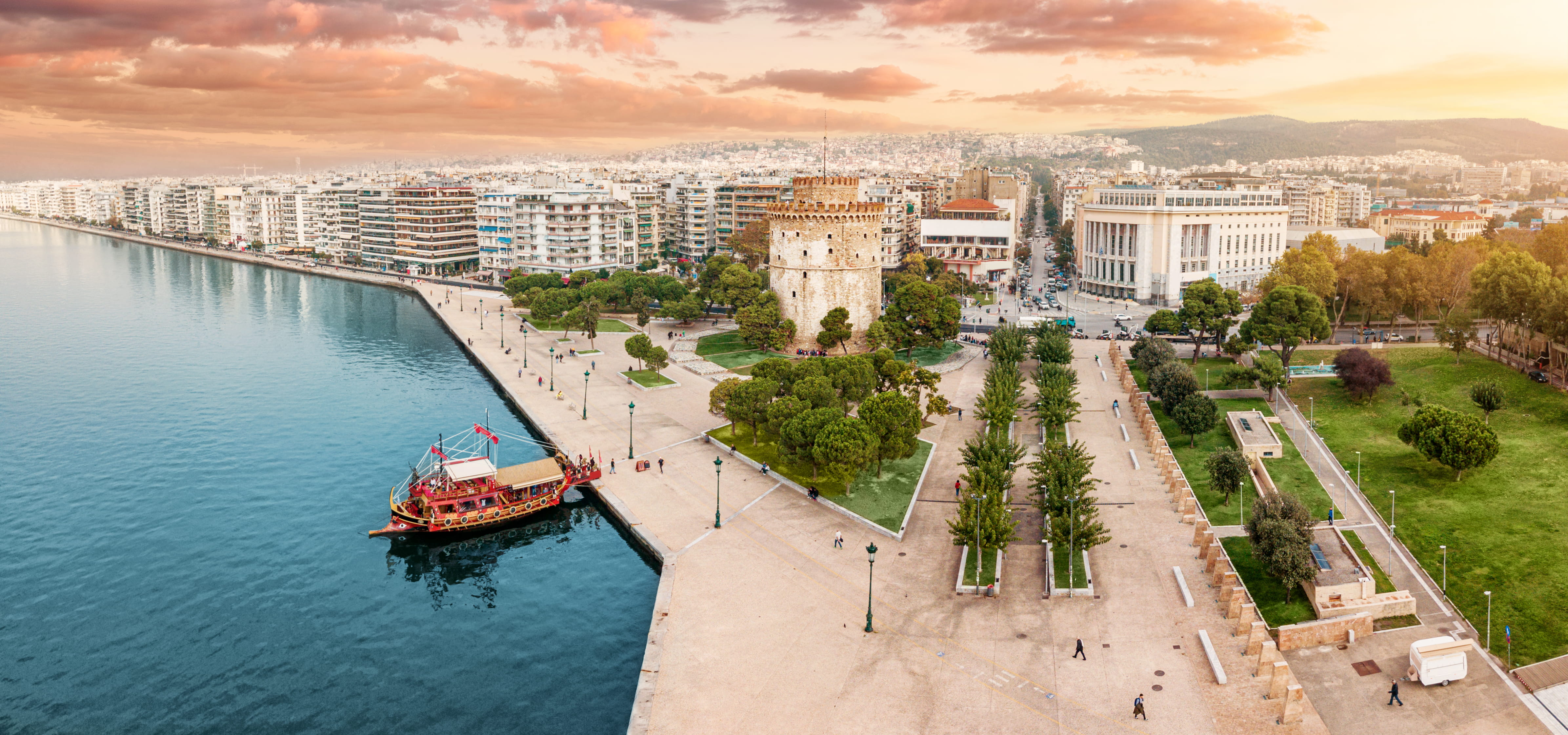 Aerial view of Thessaloniki and its seafront